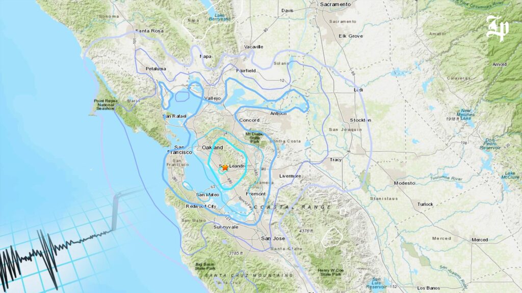 bay area earth quake 3.9 magnitude